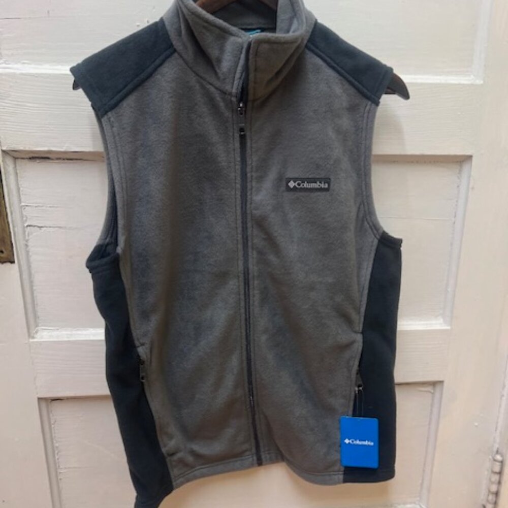 NWT Columbia M's Steens Mountain Fleece Vest- Charcoal